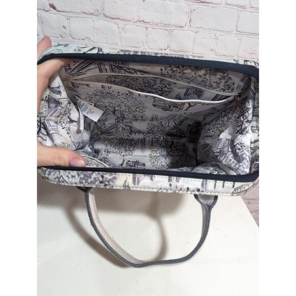 Cath Kidston London Landmark PVC Cotton Backpack Tote Bag Big Ben Print Travel - Picture 11 of 16